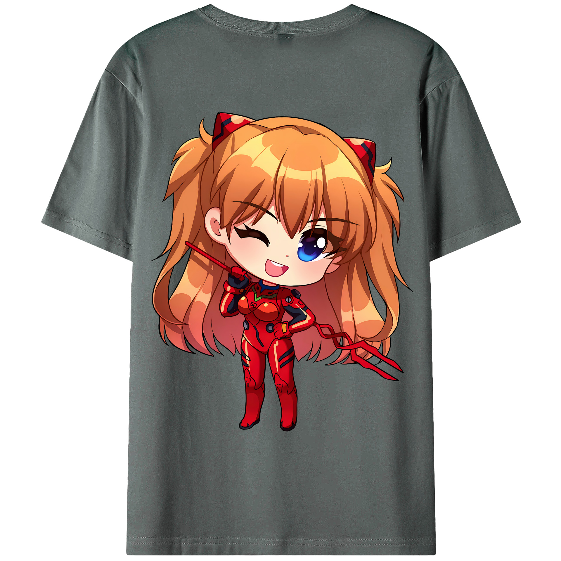 （画像用） EVA 新世紀エヴァンゲリオン 綿100％ メンズ半袖Tシャツ（バックプリント） 通気性